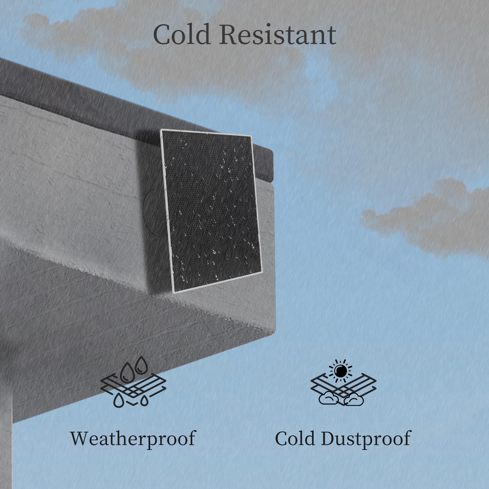 YYTDDUUU IP65 waterproof solar panel withstands rain and dust.