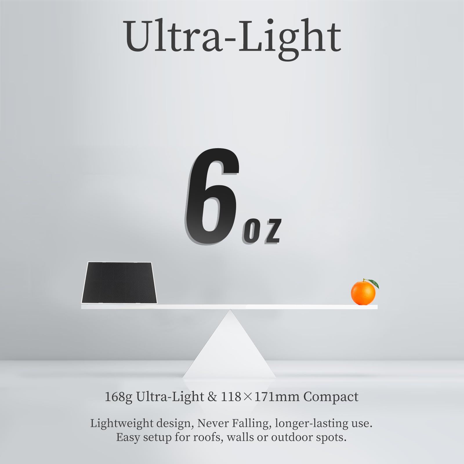 YYTDDUUU Compact 4.6 by 6.7 inch panel fits tight outdoor spots.