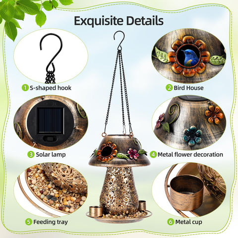 YYWMWM mushroom feeder detachable base for easy cleaning and refilling.