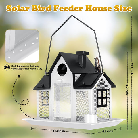 YYWMWM hollow-out design bird feeder highlighting easy seed monitoring