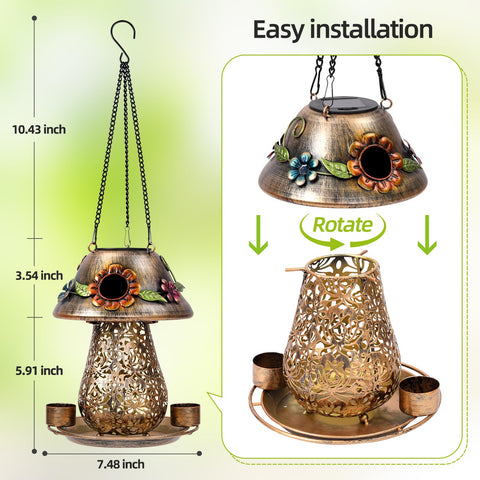 YYWMWM mushroom solar light at night provides a warm garden glow.