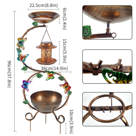 YYWMWM rust proof finish keeps the birdbath looking new season after season