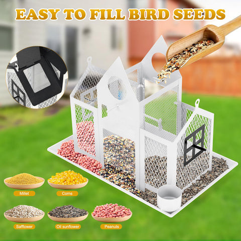YYWMWM solar garden light integrated with bird house for evening ambiance