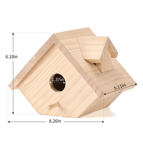 YYYUAN birdhouse with waterproof coating protects against wind and rain.