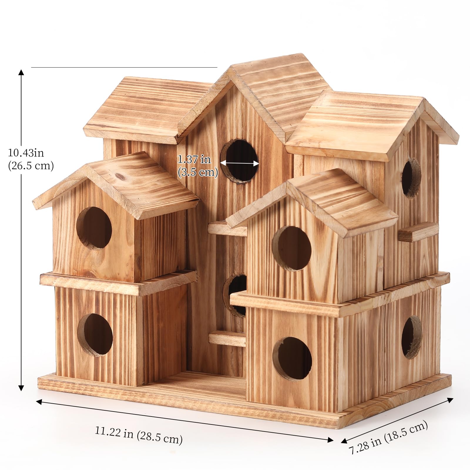 YYYUAN cedar bird house multiroom design attracts birds