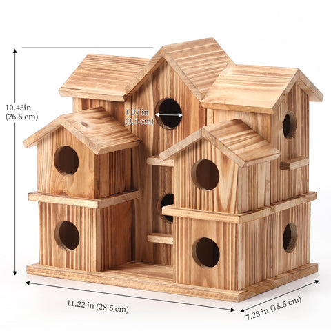 YYYUAN cedar bird house multiroom design attracts birds