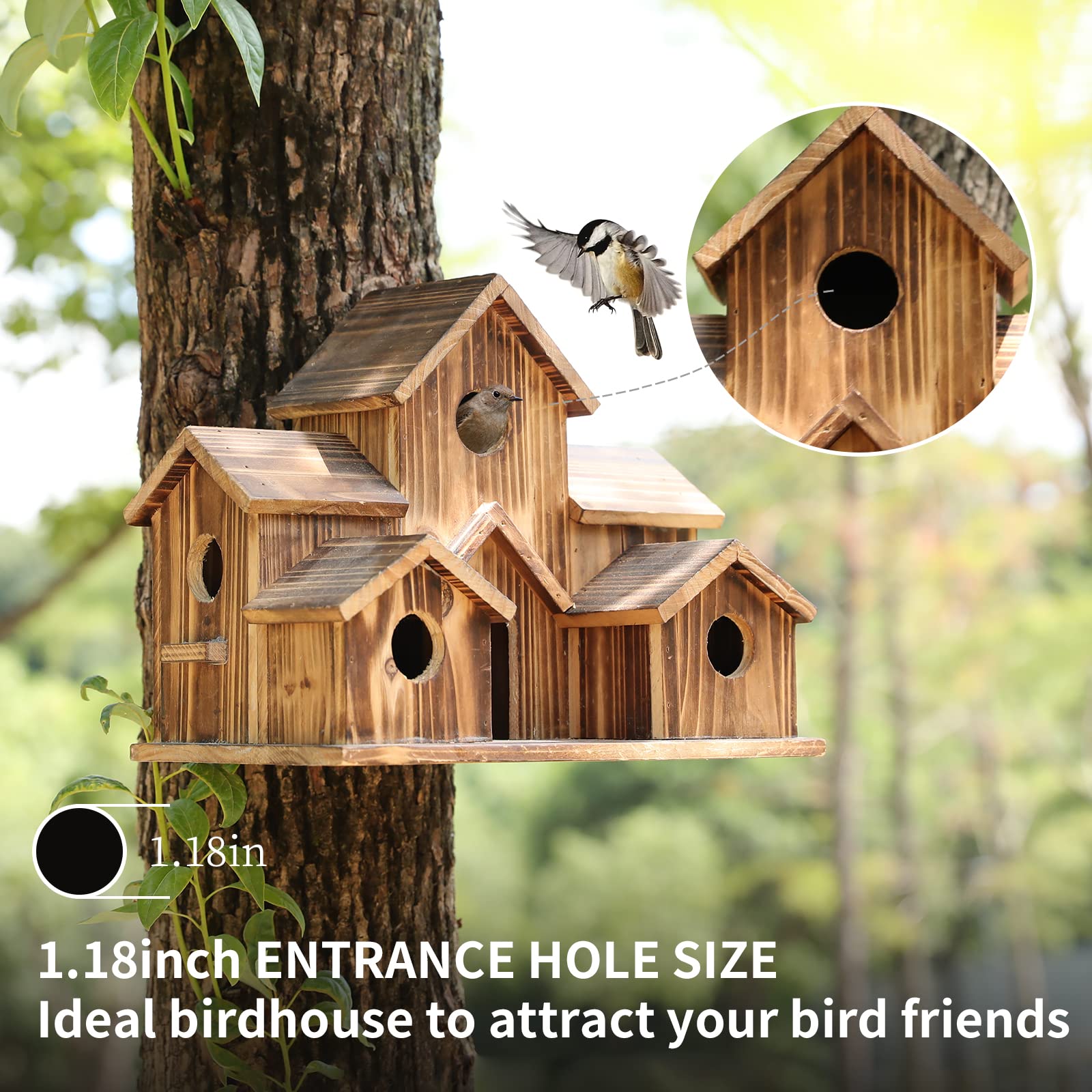 YYYUAN cedar construction provides natural warmth and weather resistance year-round.