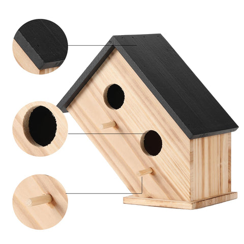 YYYUAN bird house featuring metal hook for easy hanging in any garden.