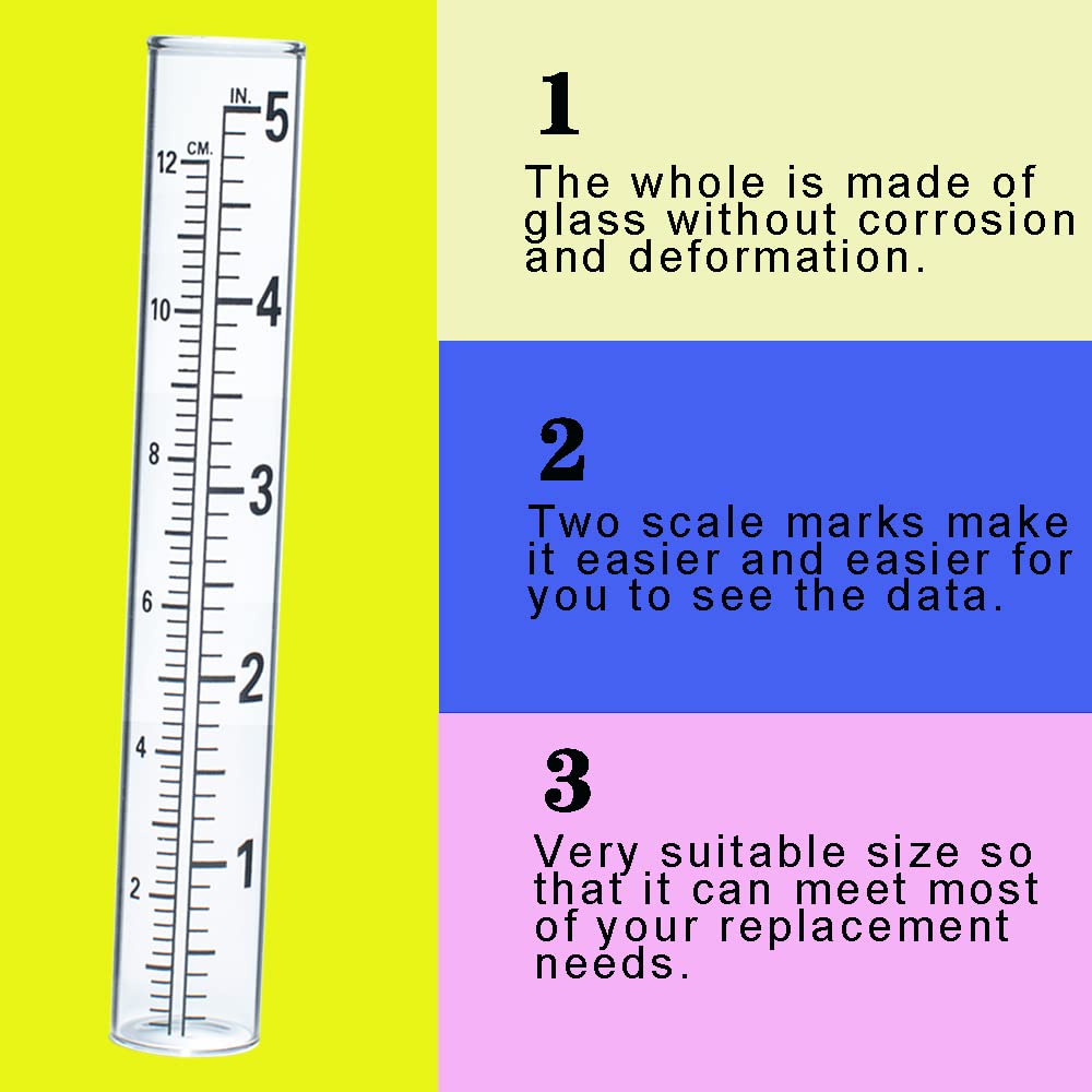 Clear YZDTECH replacement tube showing easy-to-read scale and accurate readings.
