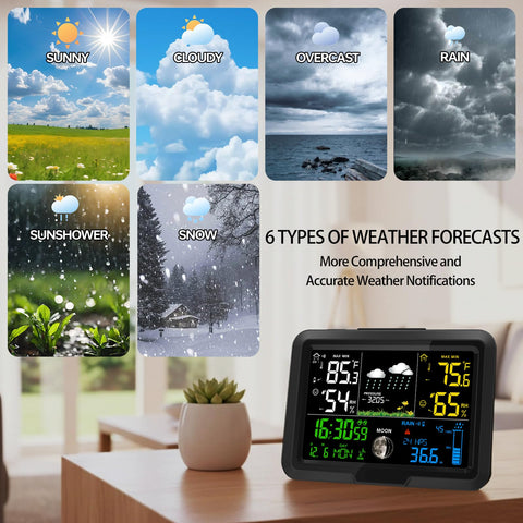 YZDTECH moon phase display helps track tides and outdoor planning.