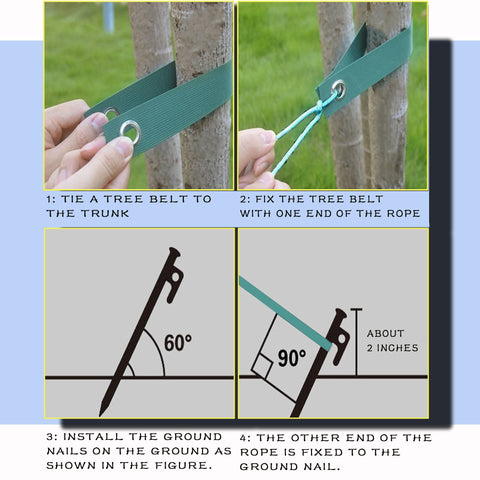 YZDTECH durable steel stakes resist sun and rain for long outdoor use.