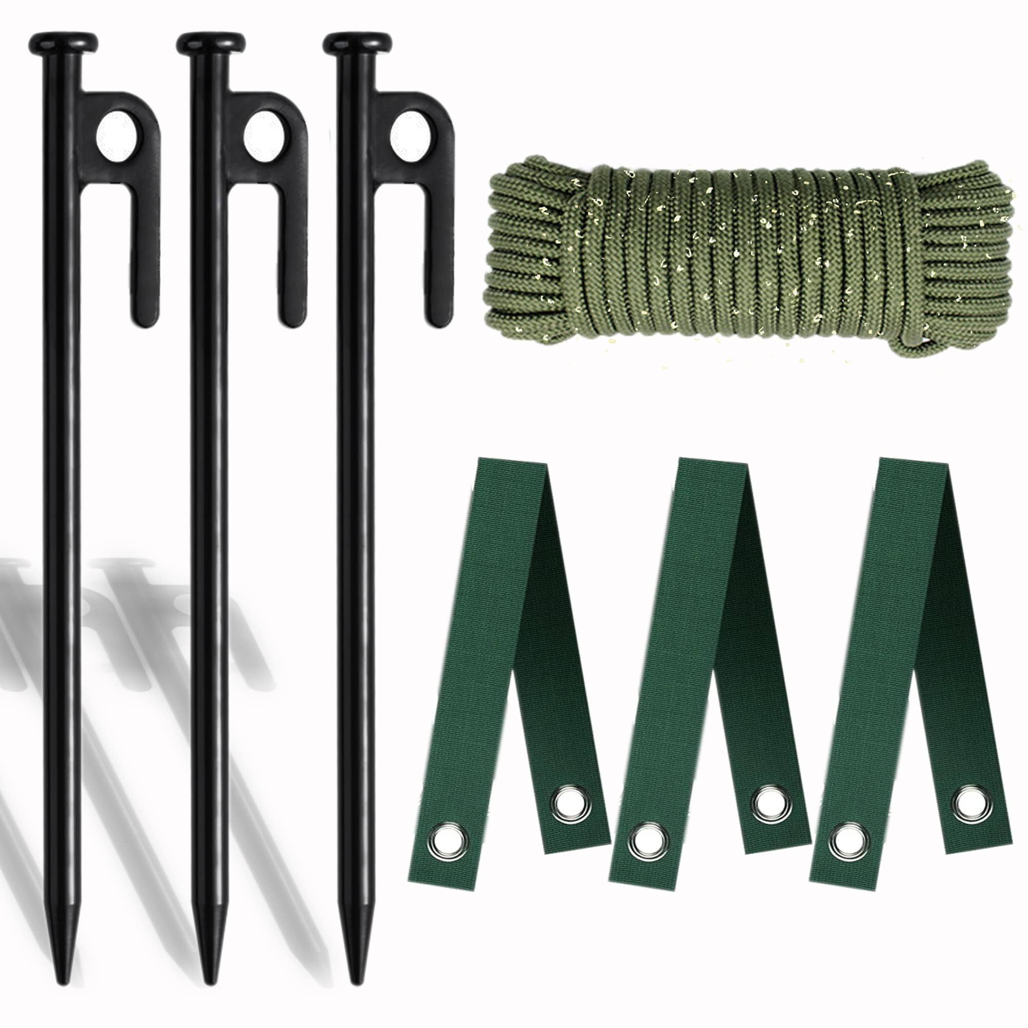 YZDTECH tree stake kit stakes 11.8-inch provide sturdy support for young trees.
