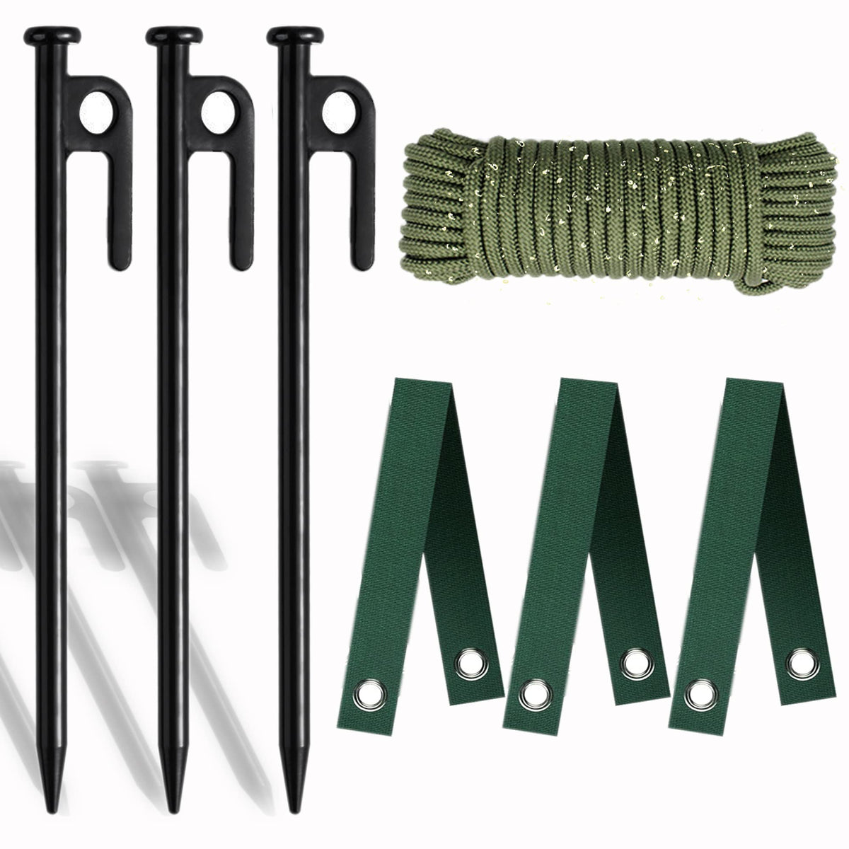 YZDTECH tree stake kit stakes 11.8-inch provide sturdy support for young trees.