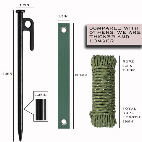 YZDTECH storm protection setup keeps trees upright in windy weather.