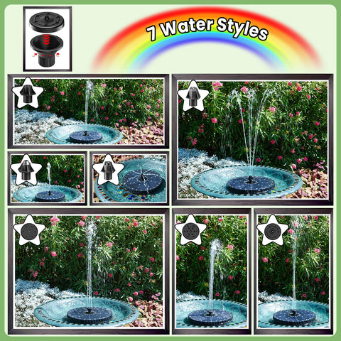 Yzert fountain with 4000mAh battery powering evening water display