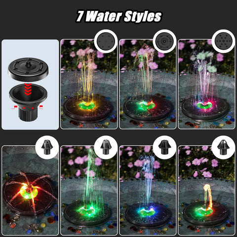 Yzert glass-panel solar fountain delivers high efficiency for vivid water sprays.