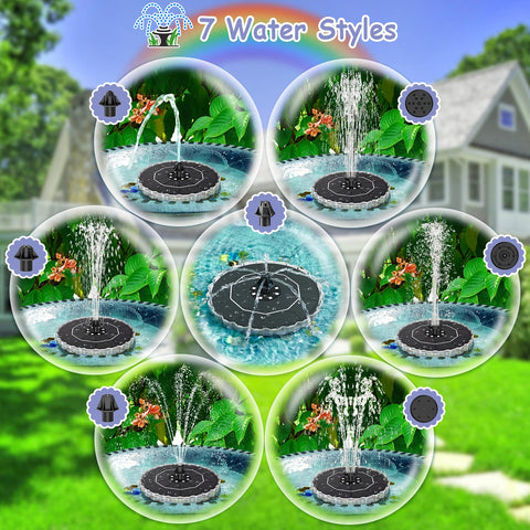 Yzert fountain offers seven nozzles for varied water patterns in outdoor spaces