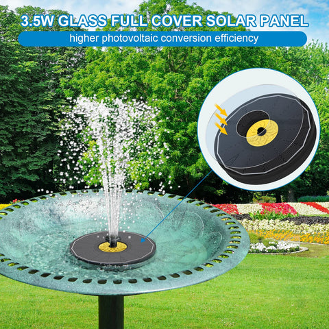 Yzert bird bath fountain nozzles offer varied spray patterns for dynamic garden decor.