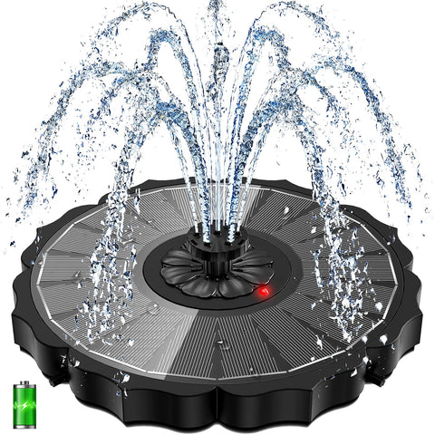 Yzert solar fountain with indicator LED showing power status for sun-powered operation
