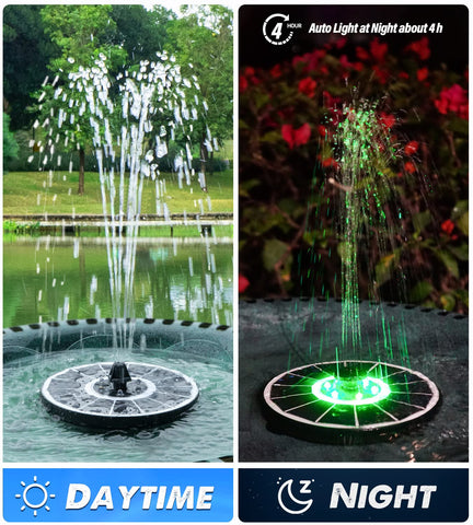 Yzert fountain battery at 2200mAh powers night display