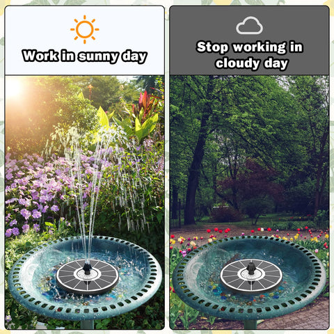 Yzert anti-clog protection keeps fountain running in direct sun