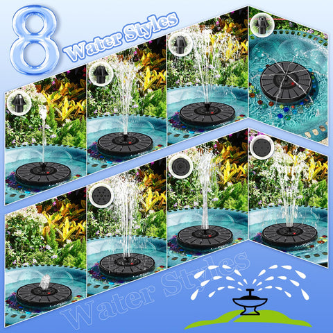 Yzert Solar Fountain anti drift design keeps spray inside the basin