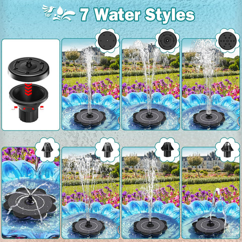 Yzert anti drift design with fixer rods keeps the fountain centered and stable