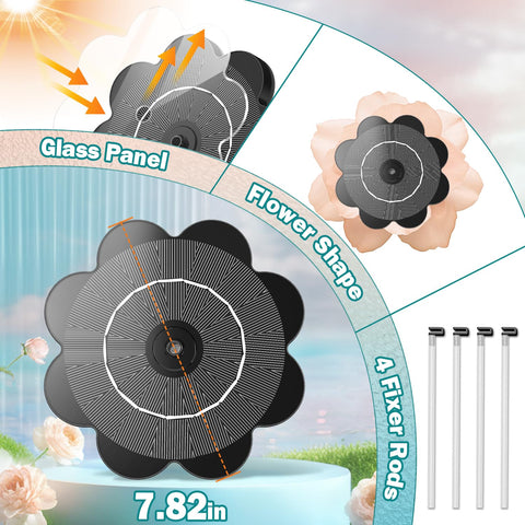 Yzert solar fountain reaches up to 20 inches height under bright sun