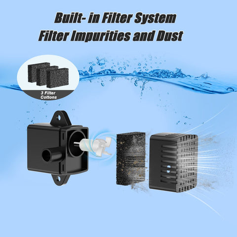 Yzert fixed rods prevent drift, keeping fountain centered in bird baths.