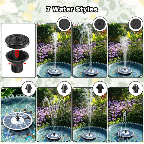 Yzert fountain fixed rods prevent drift for stable displays