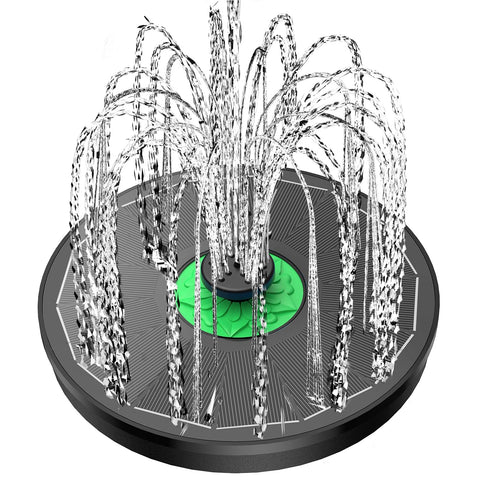 Yzert solar fountain glass-panel overview for stylish garden decoration.