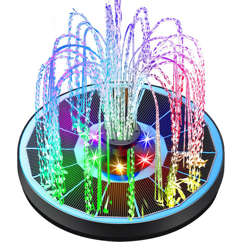Yzert solar fountain with glass panel shines in sun for efficient spray.