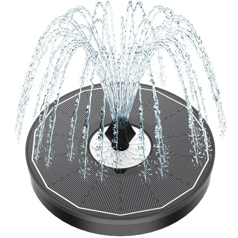 Yzert solar fountain with glass white flower panel for vivid sunlight display