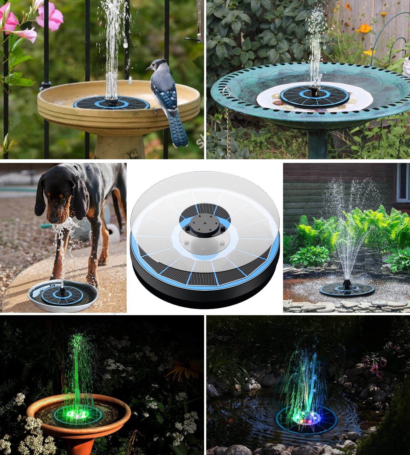 Yzert eight-nozzle option offers multiple fountain styles.