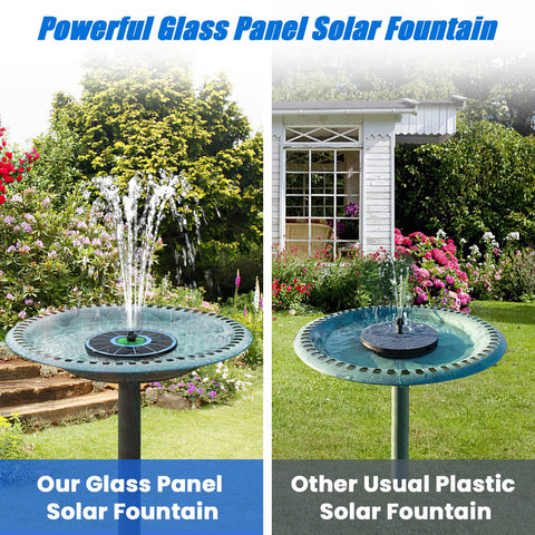 Yzert solar fountain seven-nozzle system for versatile spray patterns