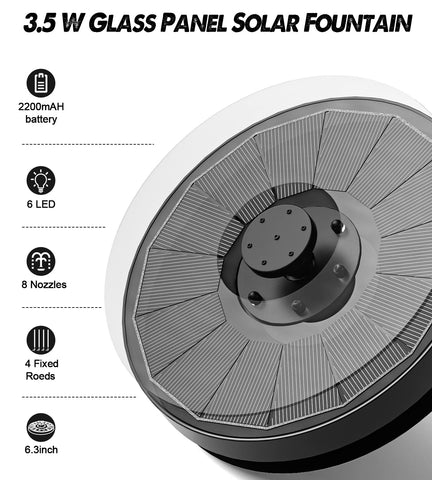 Yzert fountain with white LED lights creates a warm night display
