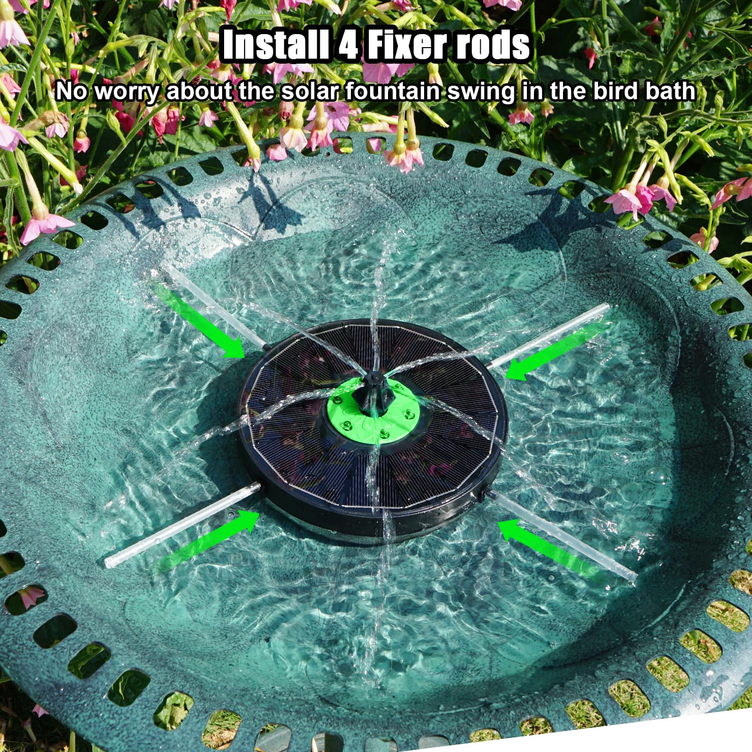 Yzert fountain with water shortage protection prevents pump damage.