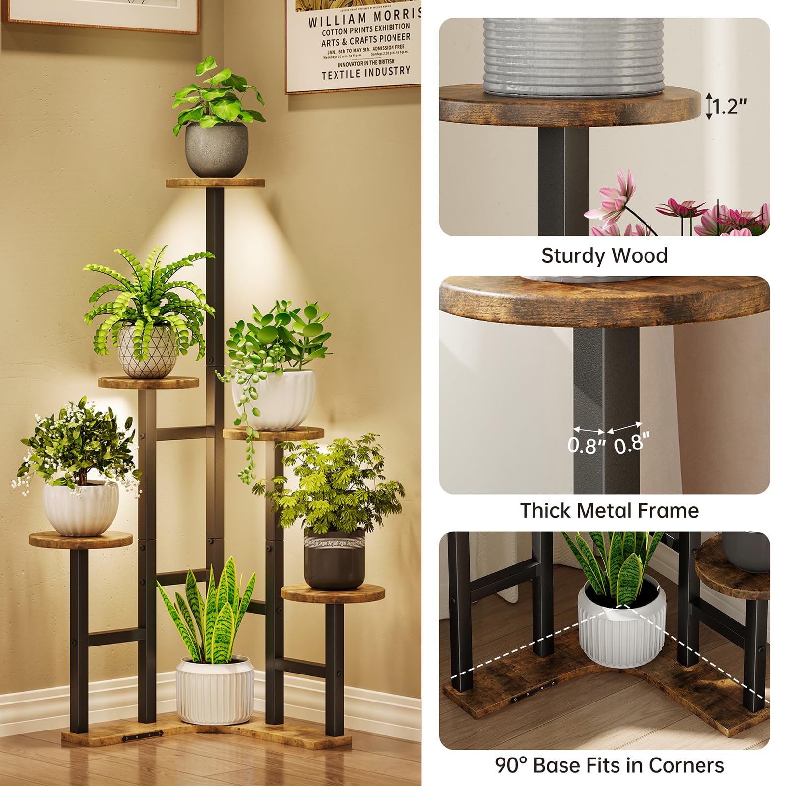 Yzosvki 6-tier corner display maximizing space without crowding floors