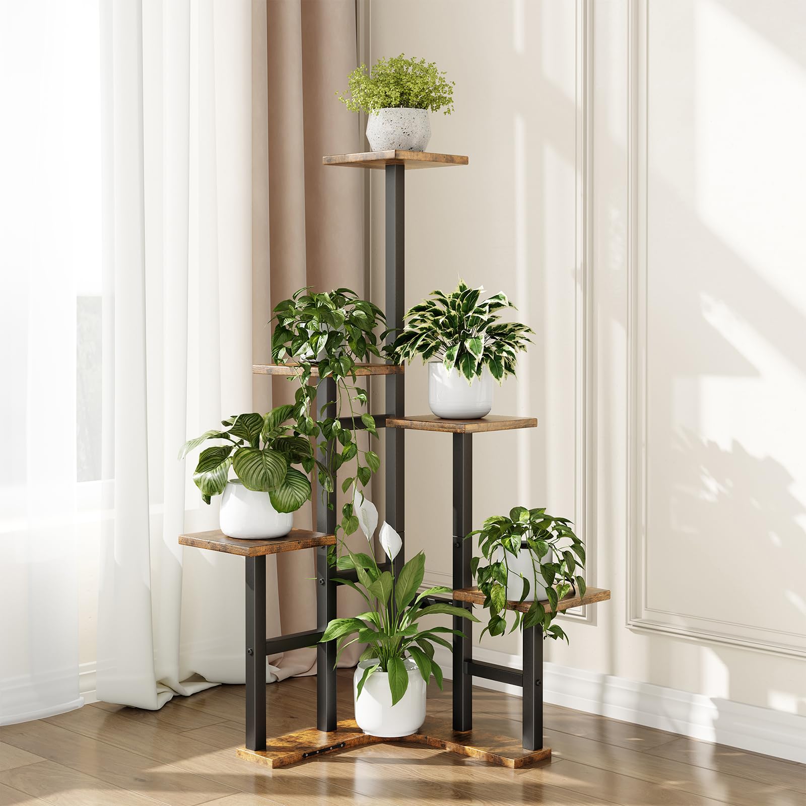 Yzosvki corner plant stand compact corner design fits tight spaces
