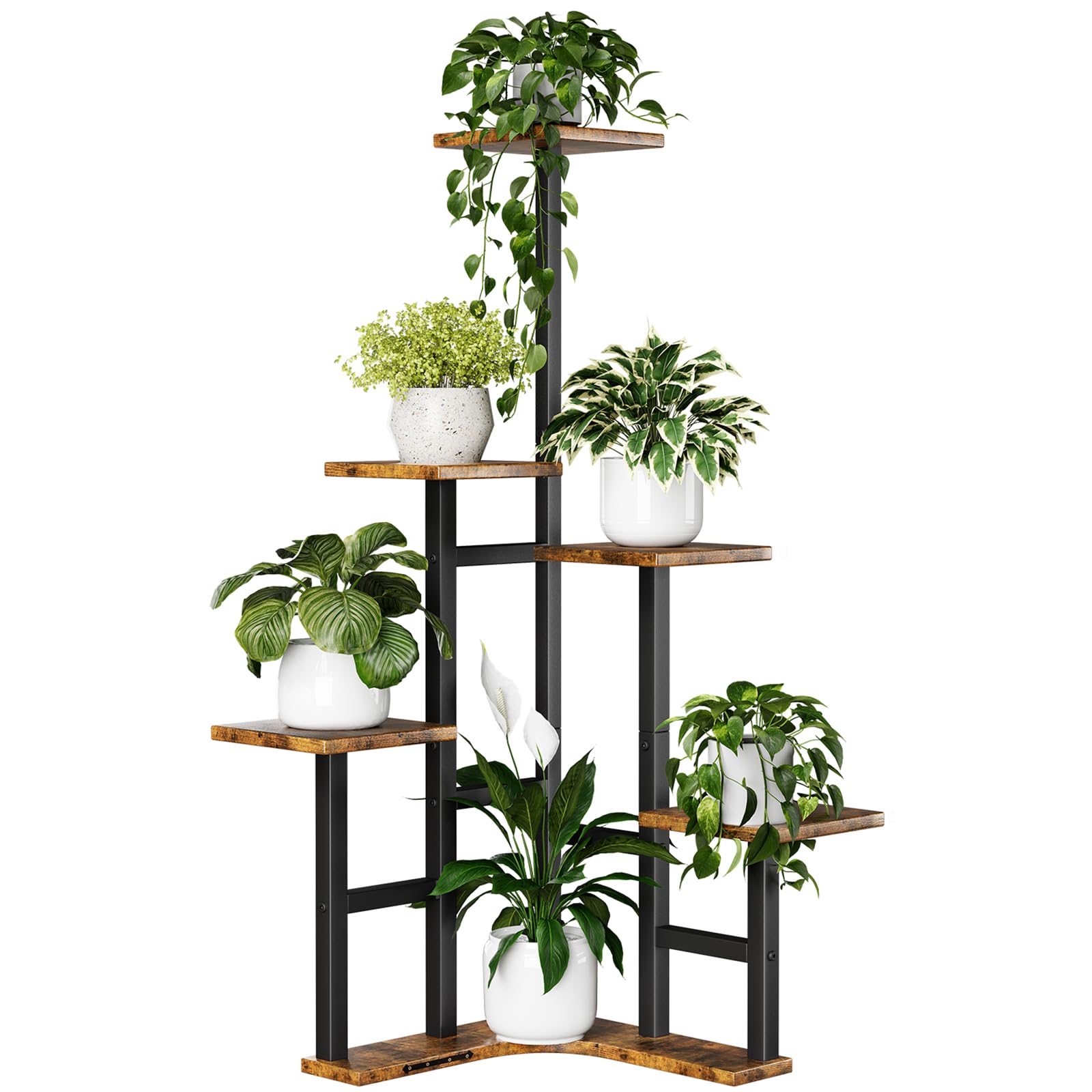 Yzosvki corner plant stand six-tier display organizes six plants efficiently
