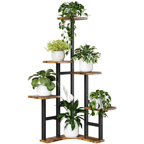 Yzosvki corner plant stand six-tier display organizes six plants efficiently