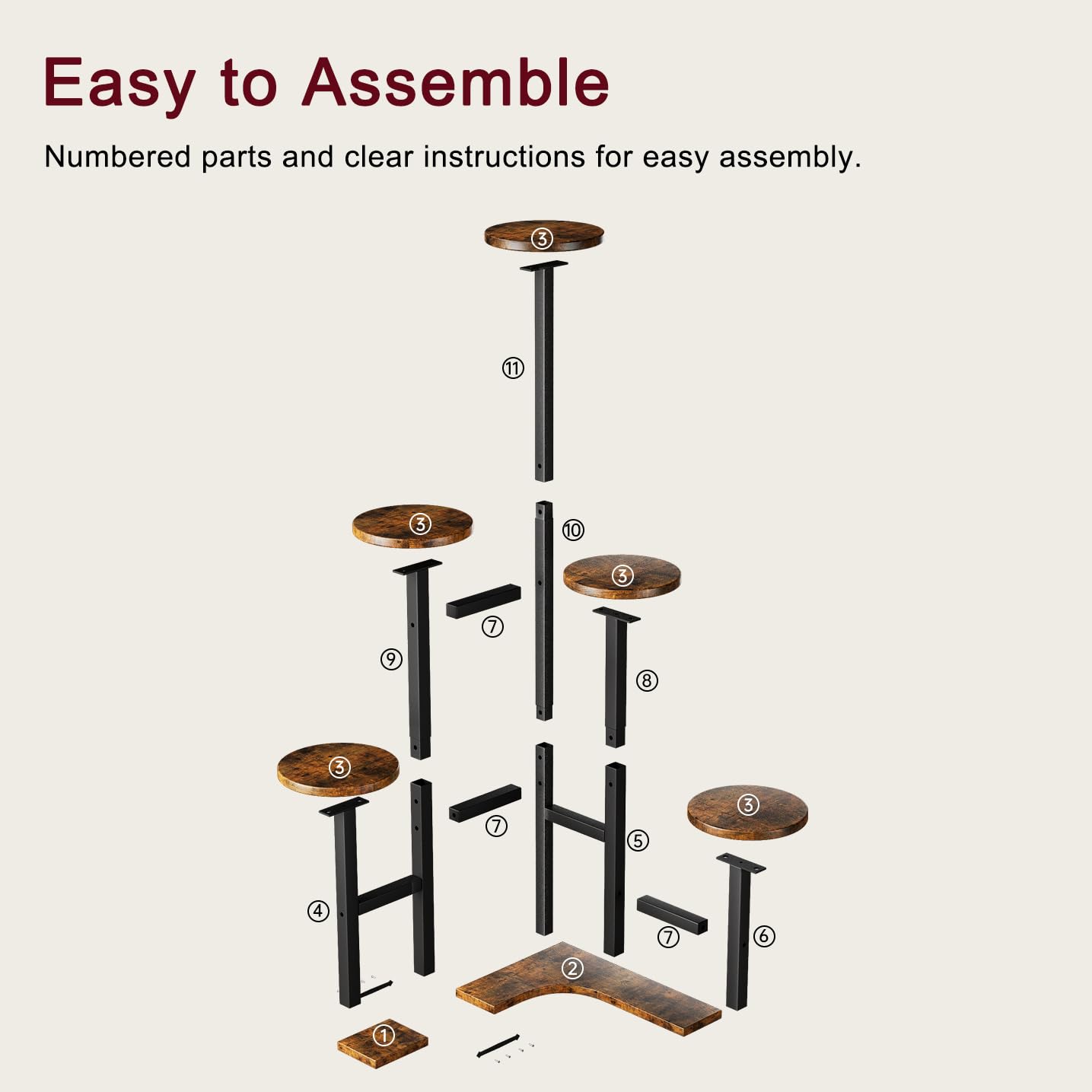 Yzosvki simple, tool-free setup guided by included instructions