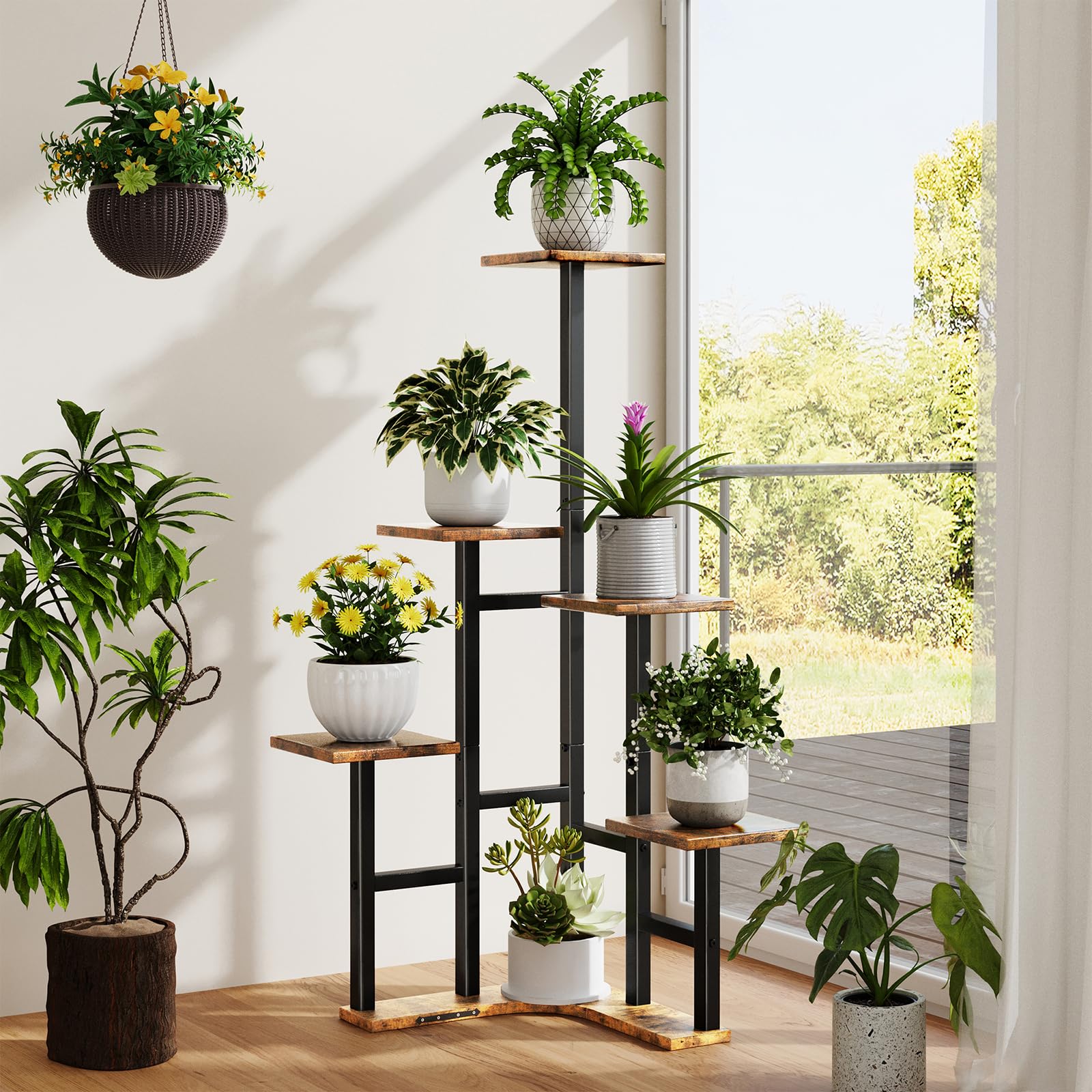 Yzosvki corner plant stand waterproof and rust-proof for longevity