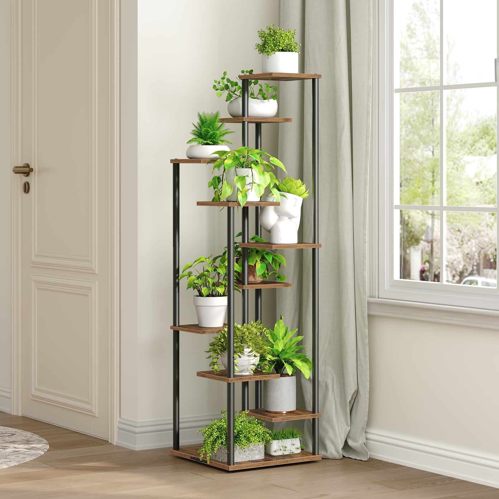 Yzosvki corner-space-saving display fits compact rooms like apartments.