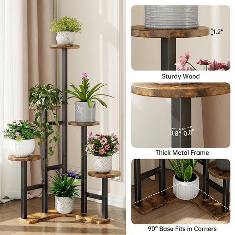 Yzosvki indoor plant display in living room showcasing organized greenery.