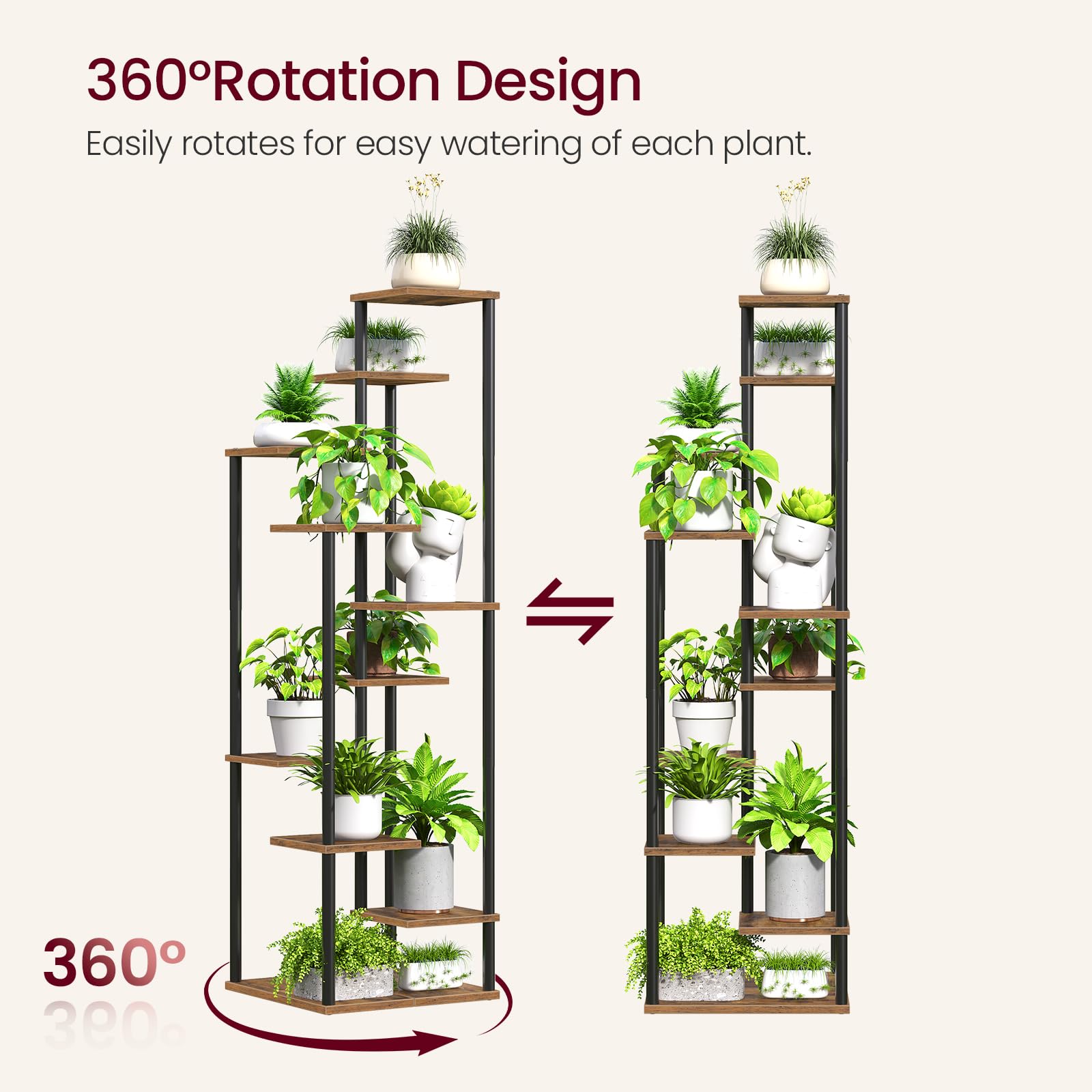 Yzosvki waterproof and rust-proof stand protects plants in varied environments.