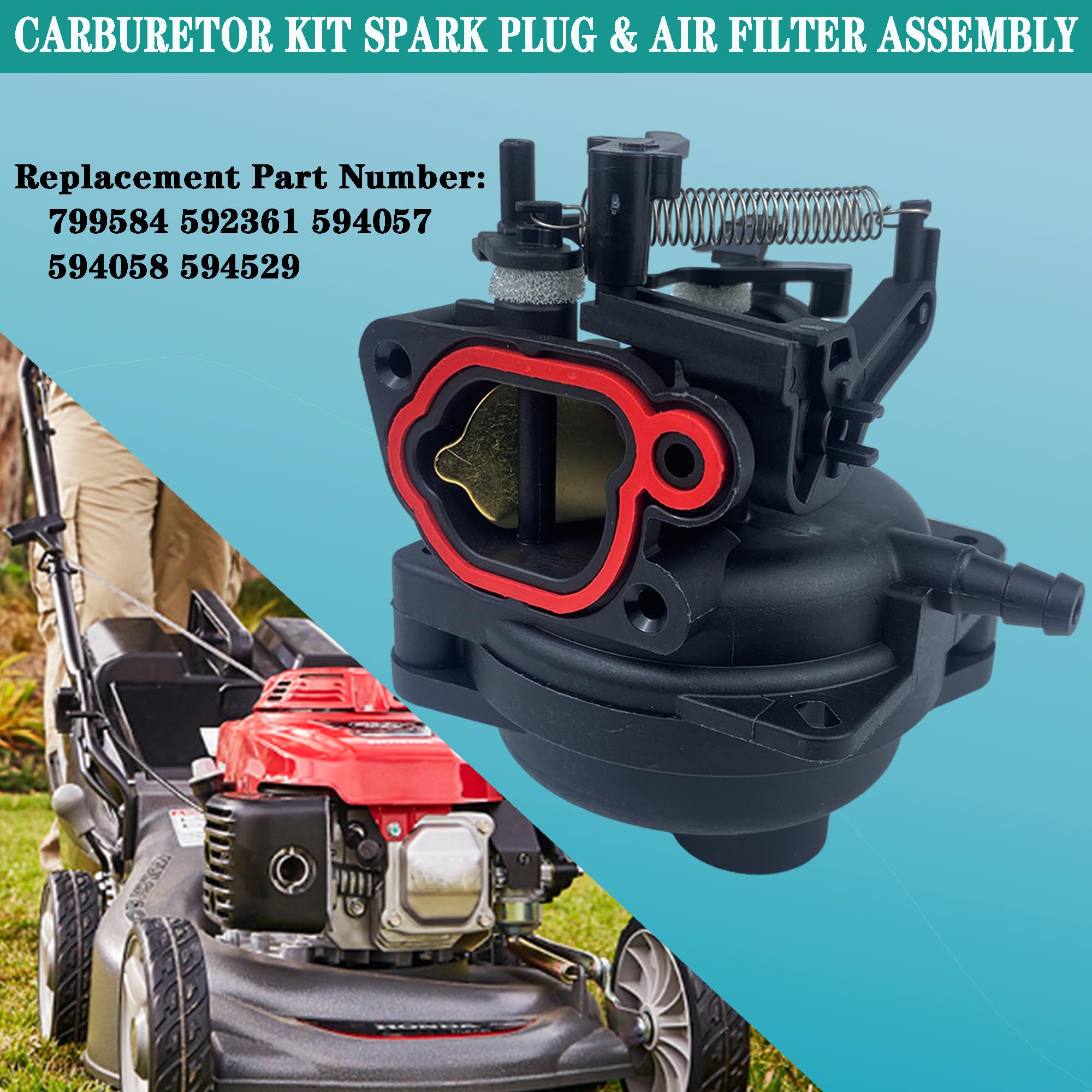 YzusGomumu carburetor kit air filter detail for clean air intake.