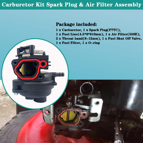 YzusGomumu carburetor kit fuel line and valve for easy installation.