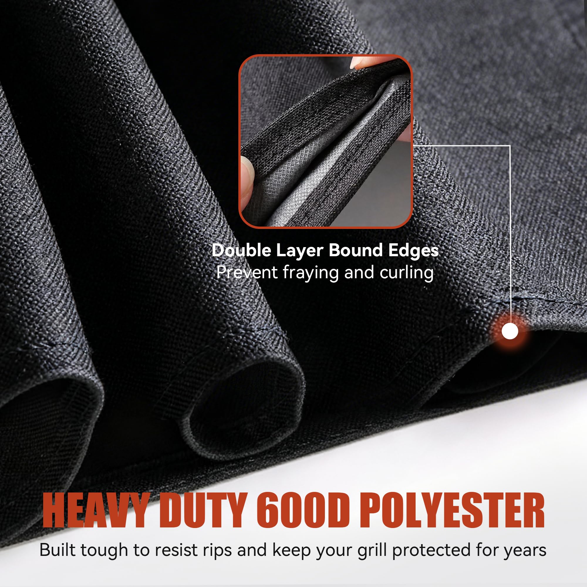 Z GRILLS 700-series cover close-up weave shows durable 600D fabric