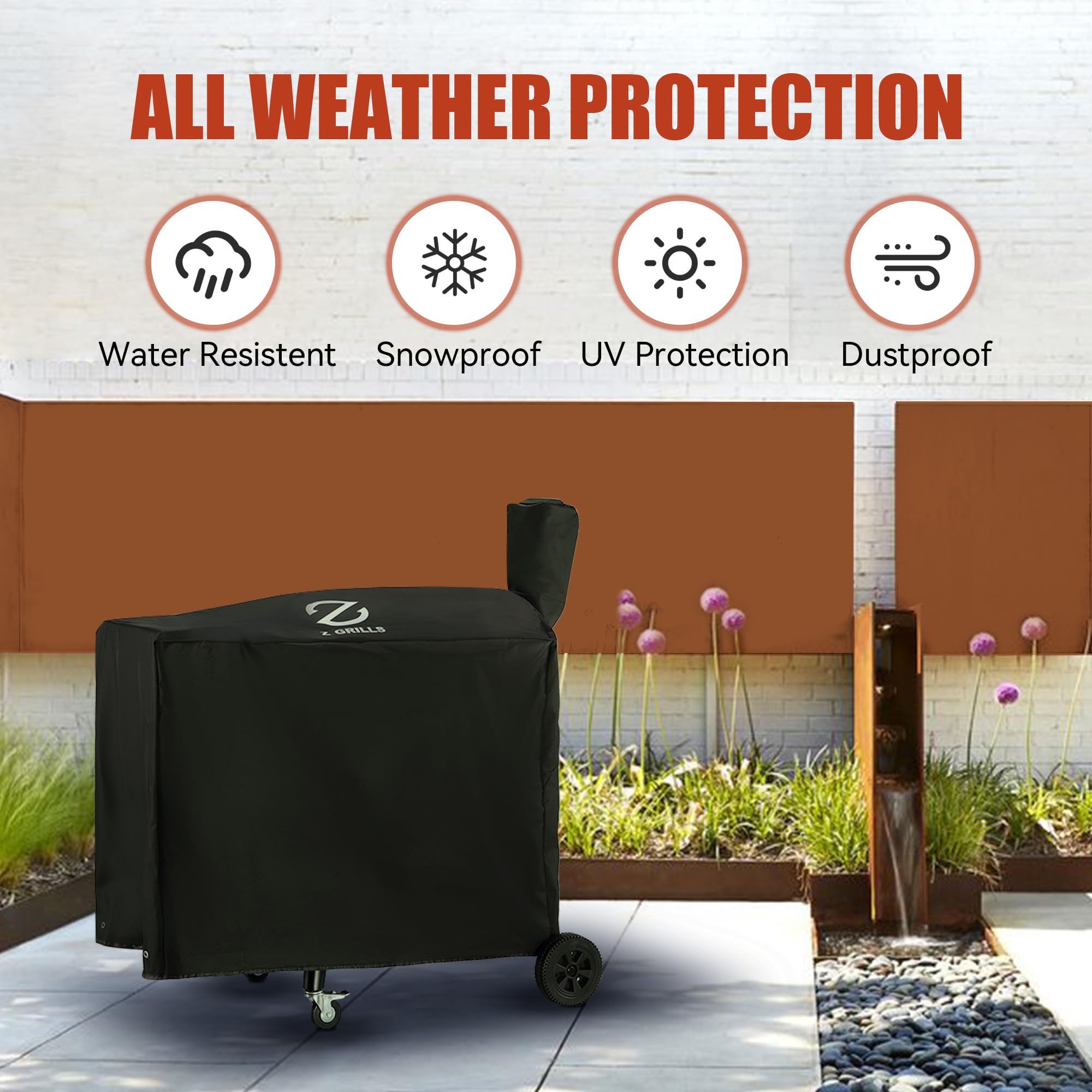 Z GRILLS UV fade-resistant fabric detail keeps color vibrant over time.